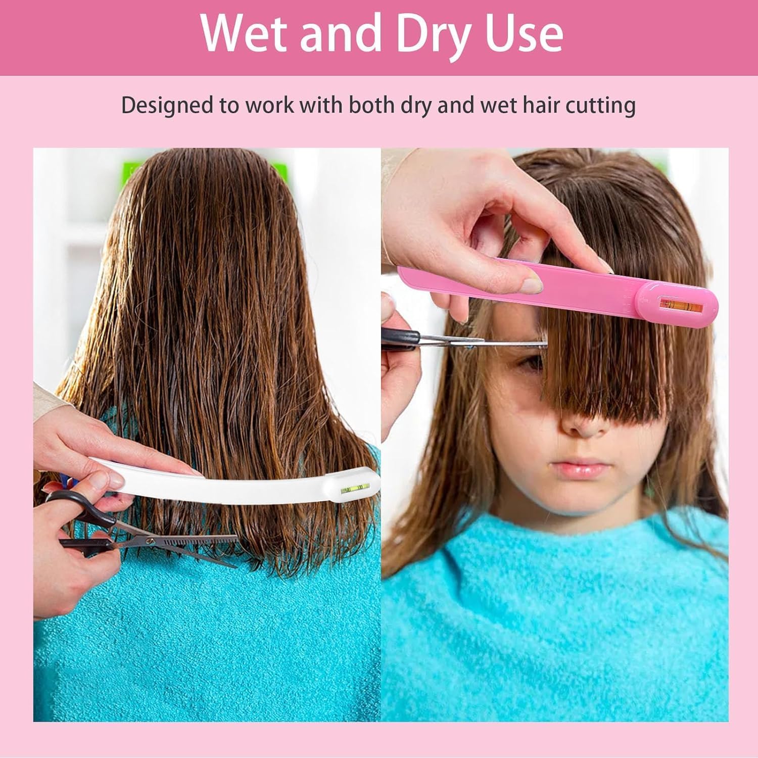 Professional Hair Cutting Kit For Women Gifts, Easy-To-Use Split Ends Hair Trimmer, Diy Home Hair Cutting Tools For Bangs, Layers, Bobs, Practical Hair Cutting Clip, Pink