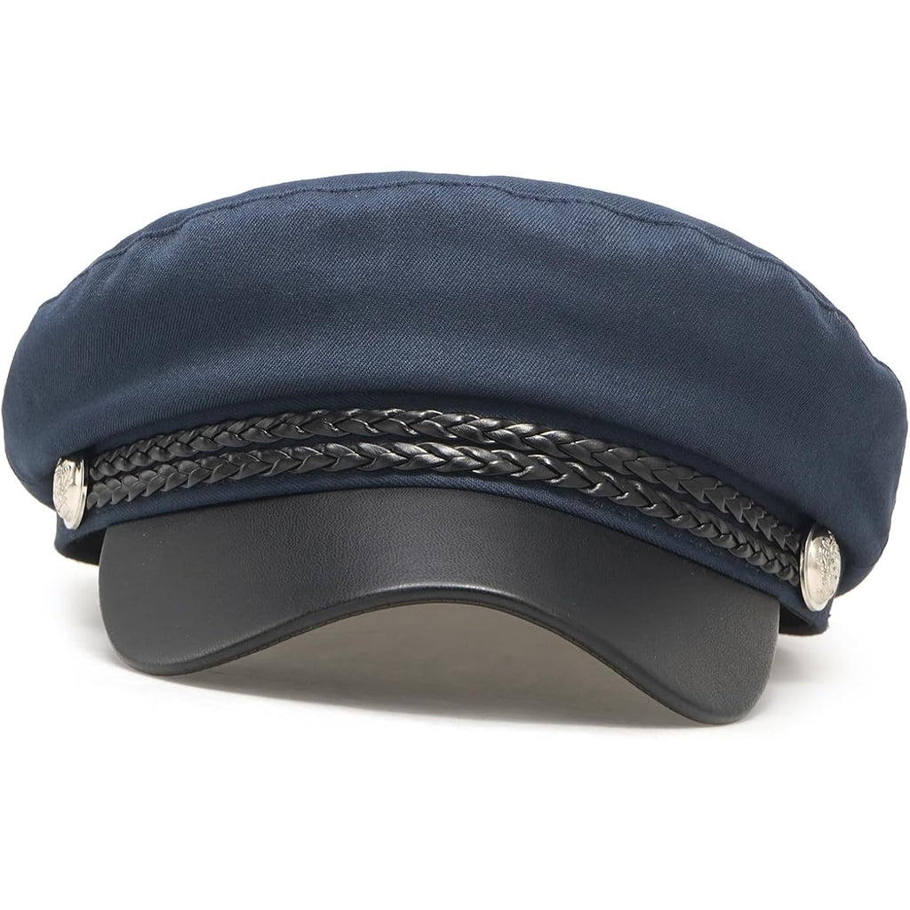 Women Newsboy Cap Fiddler Caps Classic Beret Hat Fisherman Flat Hats Navy Blue