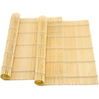 Syn-Zer Bamboo Sushi Mats 2-Pack, 9.5" Rolling Tool For Maki | Diy Sushi Making, Reusable Roller, Kitchen Tool, Hand Rolls, Maki, Sushi Prep