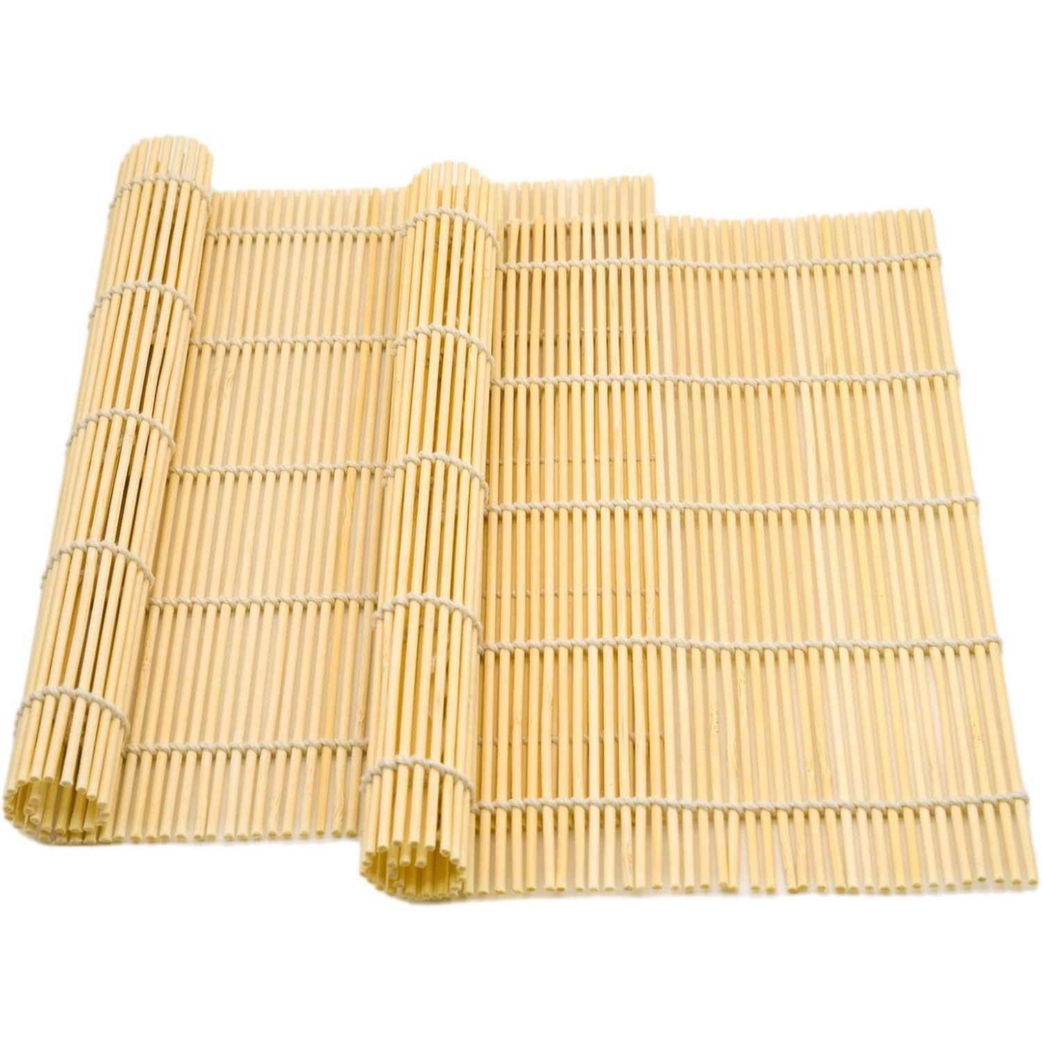Syn-Zer Bamboo Sushi Mats 2-Pack, 9.5" Rolling Tool For Maki | Diy Sushi Making, Reusable Roller, Kitchen Tool, Hand Rolls, Maki, Sushi Prep