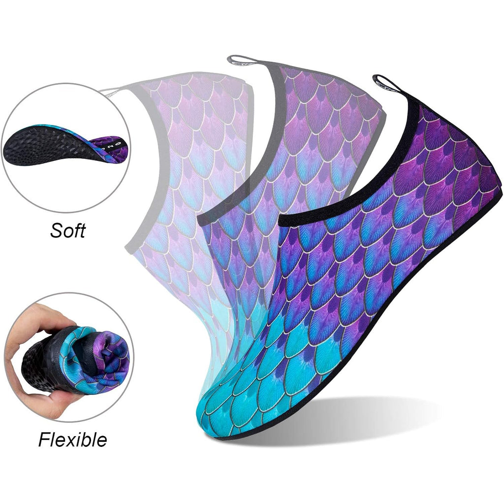 Watelves Water Shoes For Womens Mens Barefoot Quick-Dry Aqua Socks For Beach Swim Surf Yoga Exercise New Translucent Color Soles