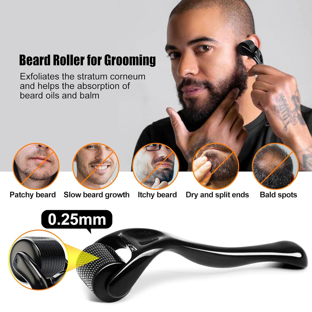 RAFFIN Beard Growth Kit, Beard Growth Oil (2Oz) w/3 X Thickening Biotin & Castor Oil for Spot/Patchy Beard, Achieve Fuller, Thicker, Healthier Beard, Birthday Gifts for Men Him Boyfriend Husband Dad