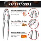10 Pcs Seafood Tools Set Includes Crab Lobster Crackers, Stainless Steel Crab Forks/Picks, Lobster Shellers And Seafood Scissors, Nut Cracker Set For Crab Leg Crackers Tool