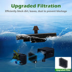 Mademax Upgraded Solar Fountain With 4 Easy Install Nozzle And Fixer, Solar Powered Fountain Pump For Bird Bath, Garden, Pond, Pool, Fish Tank, Outdoor