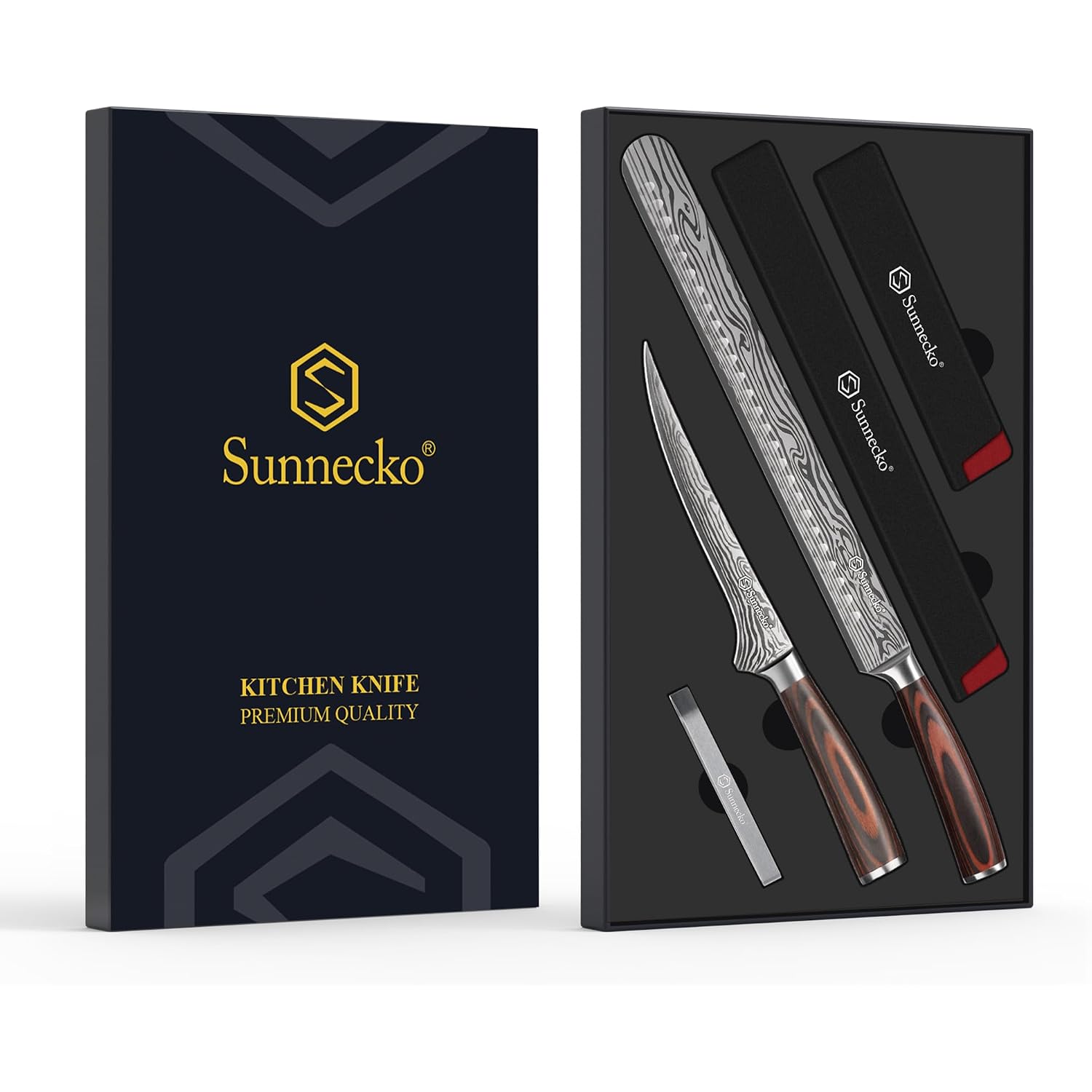Professional Bbq Carving Knife Set, Slicing And Boning Knife For Meat Cutting,German High Carbon Stainless Steel Carving Knife For Meat And Turkey.