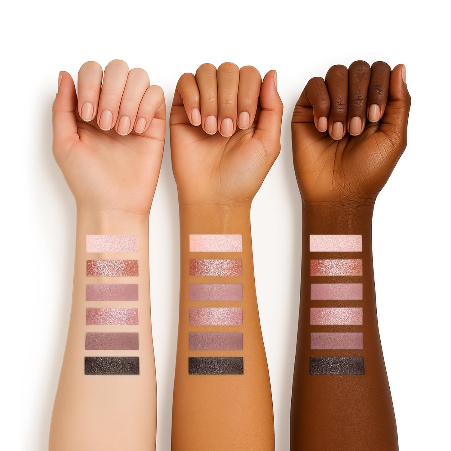 SUSIKEKI Neutral Nude Matte & Shimmer Eyeshadow Palette - 6 Colors Mini Travel Size, Highly Pigmented Rosy Eye shadow, Long Lasting Vegan Makeup Palette for Daily Use 02
