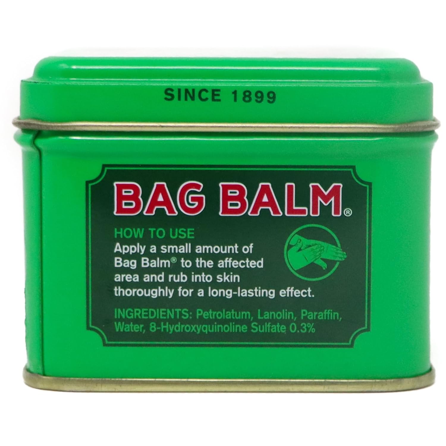Bag Balm Vermont's Original Skin Moisturizer - Full Body Hydrating Skin Care: Dry Hands, Lips, Face, Feet & More - Unscented, Cruelty & Paraben Free - Day & Night, Men & Women (4oz Tin, Made in USA)