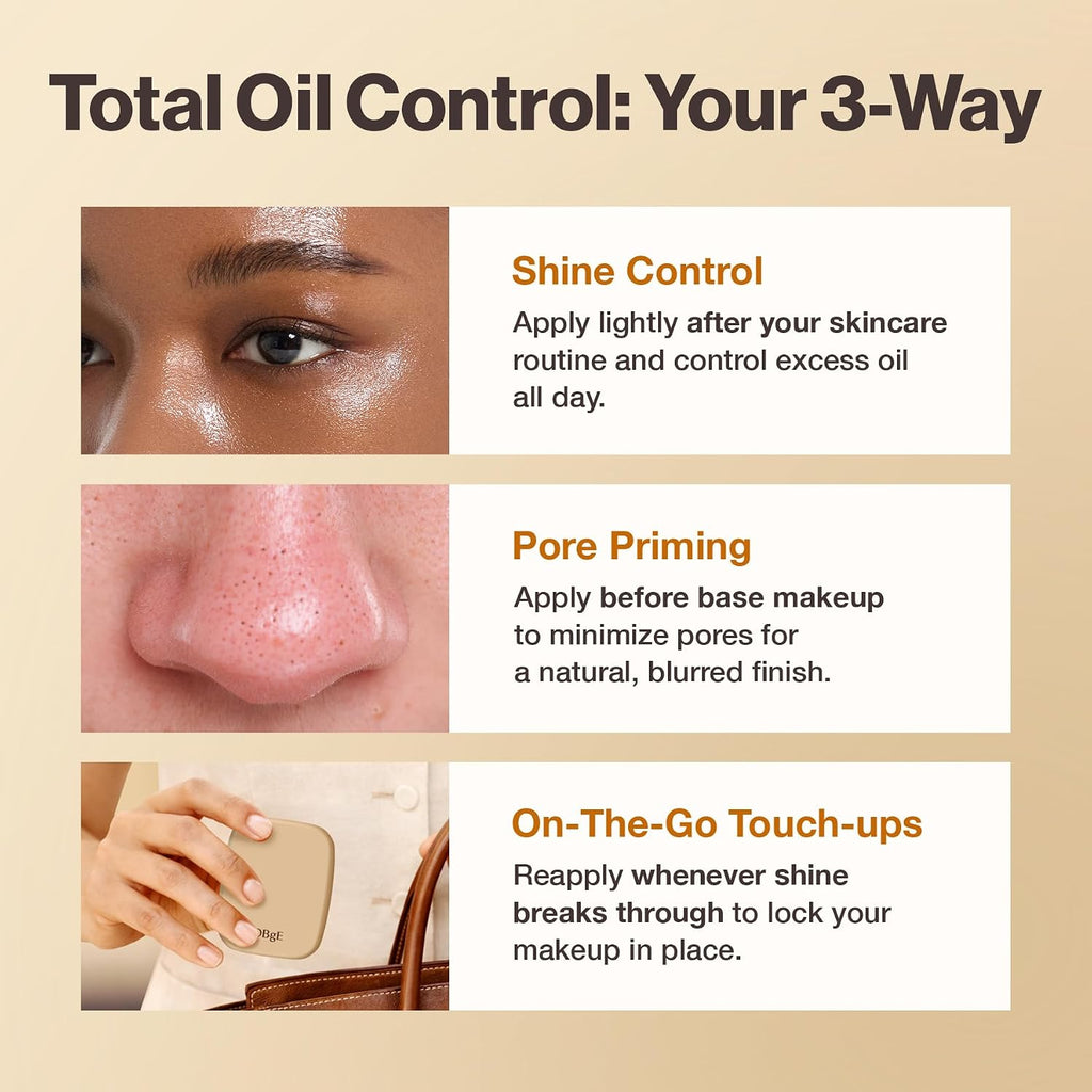 Obge Oil Control Finisher - Bouncy Jelly Texture Sebum Control Powder, Matte Finish Face Powder For Oily Skin, Instant Pore Blur & Shine Control, Translucent Setting Powder, No Fallout, 0.17 Oz