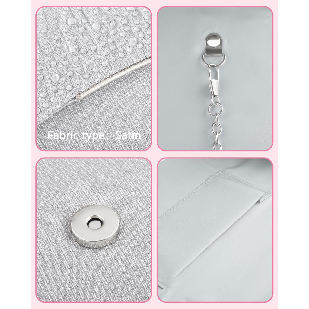 Clutch Purses For Women, Formal Evening Bags Suede Shoulder Envelope Party Handbags Wedding Cocktail Prom Clutches