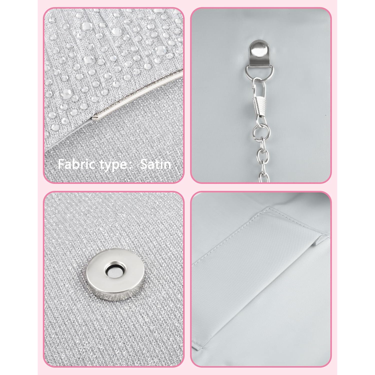 Clutch Purses For Women, Formal Evening Bags Suede Shoulder Envelope Party Handbags Wedding Cocktail Prom Clutches