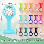 Kenning 15 Pack Clip On Nurse Watches For Women Men, Silicone Lapel Pin Pocket Fob Stethoscope Watch With Second Hand For Employee Appreciation Cna Week Doctor Nurse Student Graduation Gift