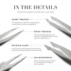 Tweezerman Mini Slant Tweezer - Tweezers for Eyebrows, Travel Tweezers for Eyebrows, Facial Hair (Neon Pink)