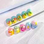 15 Sheets of Nail Stickers for Kids - 735 Cute Nail Stickers - Nail Decals for Girls - Flower, Bunny, Unicorn, Bear, Fruits | Glow in The Dark