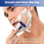 Twin Blade Disposable Razors for Men & Women – Bulk 60 Pack Stainless Steel Shavers with Lubricating Strip, Safety Cap & Non-Slip Handle for Sensitive Skin, Travel, Hotel, Charity – Blue