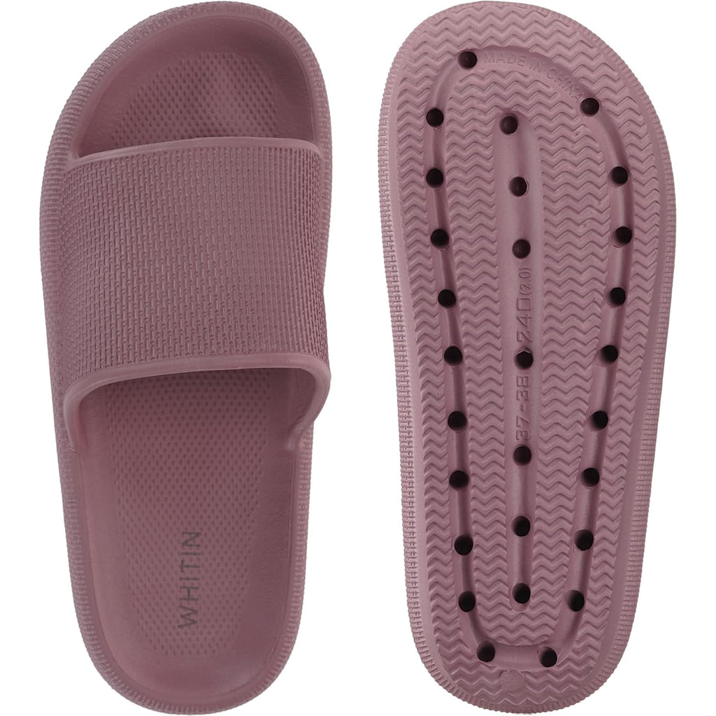 Whitin Slippers For Women Non Slip | Cushioned Thick Sole Slides | Quick Drying Bathroom Sandals