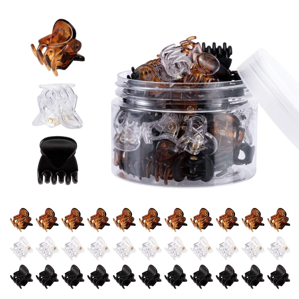 36 Pcs Durable Mini Hair Claw Clips, Great For Design Kids And Adult Hairstyles, Decroation Buns, Pining Bangs, Strong Grip, Multifunction Clamp Clips.(3 Colors)