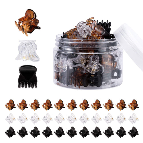 36 Pcs Durable Mini Hair Claw Clips, Great For Design Kids And Adult Hairstyles, Decroation Buns, Pining Bangs, Strong Grip, Multifunction Clamp Clips.(3 Colors)