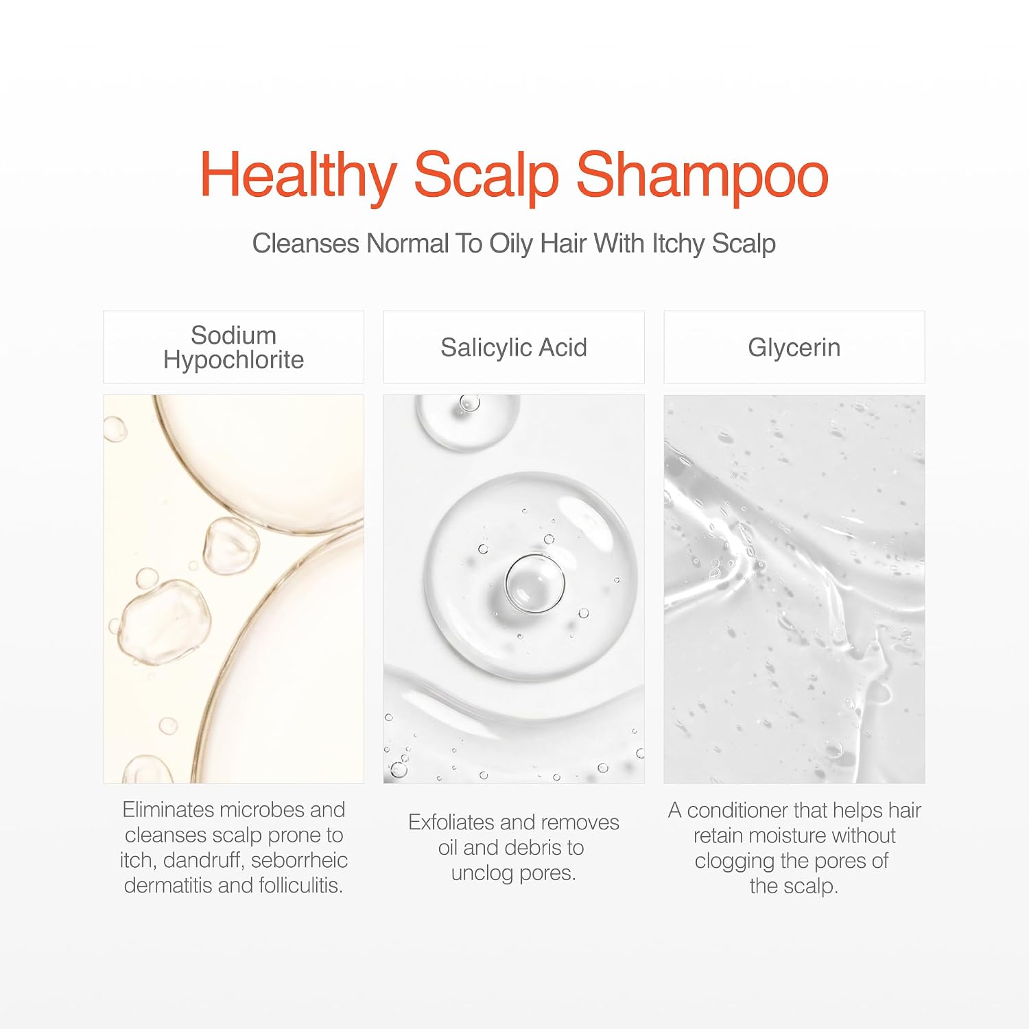 Cln® Shampoo - Clarifying Formula With Salicylic Acid, For Normal To Oily Scalp Prone To Folliculitis, Dandruff, Itchy & Flaky Scalp, Fragrance-Free & Paraben-Free, 8 Fl. Oz.