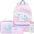 Get Trend Cinnamoroll Girls Backpack, Lunch Bag, Pencil Case, Water Bottle | Sanrio 4 Pc Set, 18In Bookbag, Insulated Lunch Bag, Pencil Pouch & 16.9 Fl Oz Bpa-Free Water Bottle, School, Gifts For Girls
