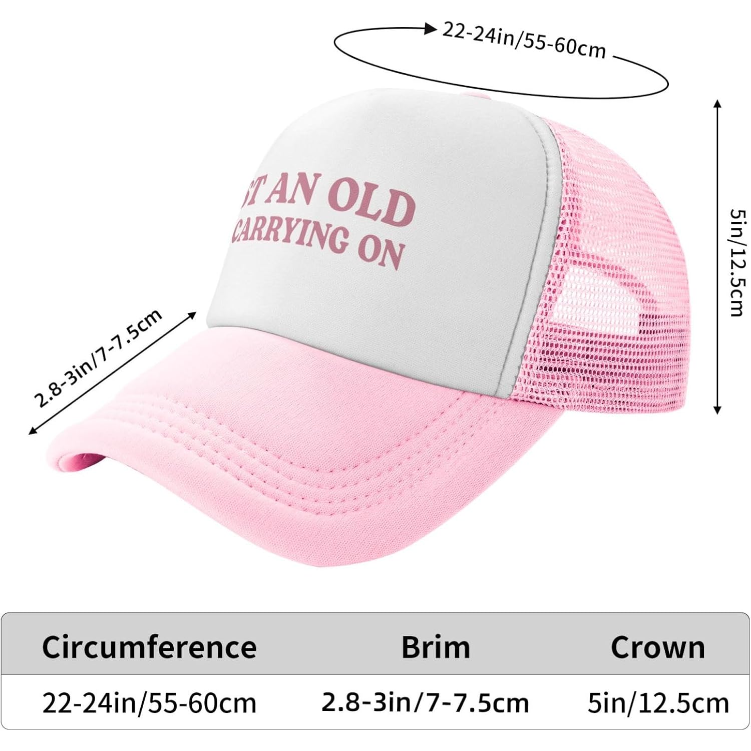 Fresh Out of Fucks Funny Trucker Hats for Women with Dirty Adult Humor - Crazy & Unhinged Inappropriate Designs Pink