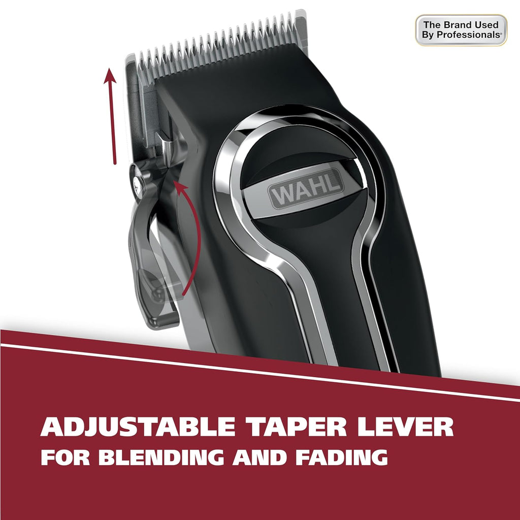 Wahl Usa Elite Pro High-Performance Corded Home Haircut & Grooming Kit For Men – Electric Hair Clipper – Model 3029684
