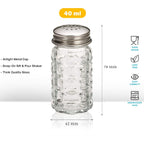 Retro Style Salt And Pepper Shakers With Stainless Tops (2)