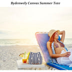 Women'S Canvas Tote Bags Small Medium Shoulder Bag Daily Working Handbag For Holiday Travel Pool