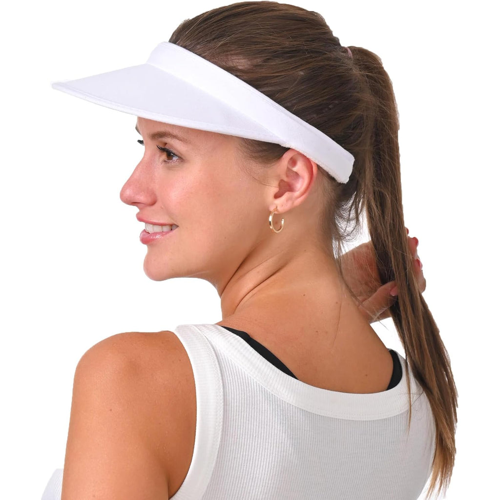 Cotton Visor Hat Women Men Clip-on Visors Hats Adjustable Outdoor Sports Golf Beach Wide Brim Sun Cap