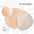 Doyolla Bread Proofing Baskets Set Of 2 8.5 Inch Round Dough Proofing Bowls And Liners Perfect Home Sourdough Bread Baking Supplies