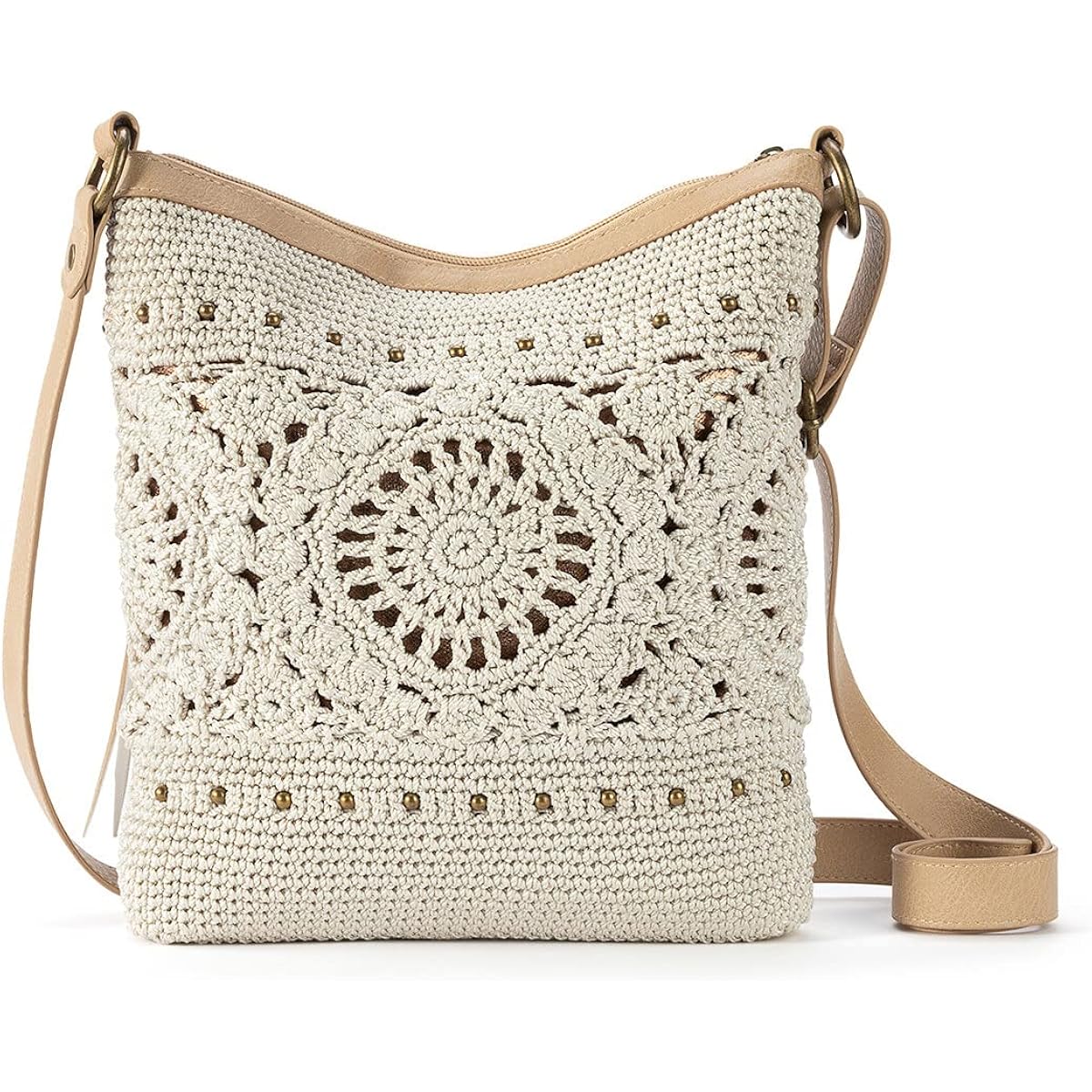 The Sak Lucia Crossbody Bag In Crochet, Convertible Purse With Adjustable Shoulder Strap