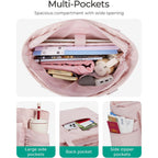 Bagsmart Crush Tote Bag For Women, 20L Puffer Work Tote With Zipper, Travel Essentials Quilted Nurse Hospital Bag