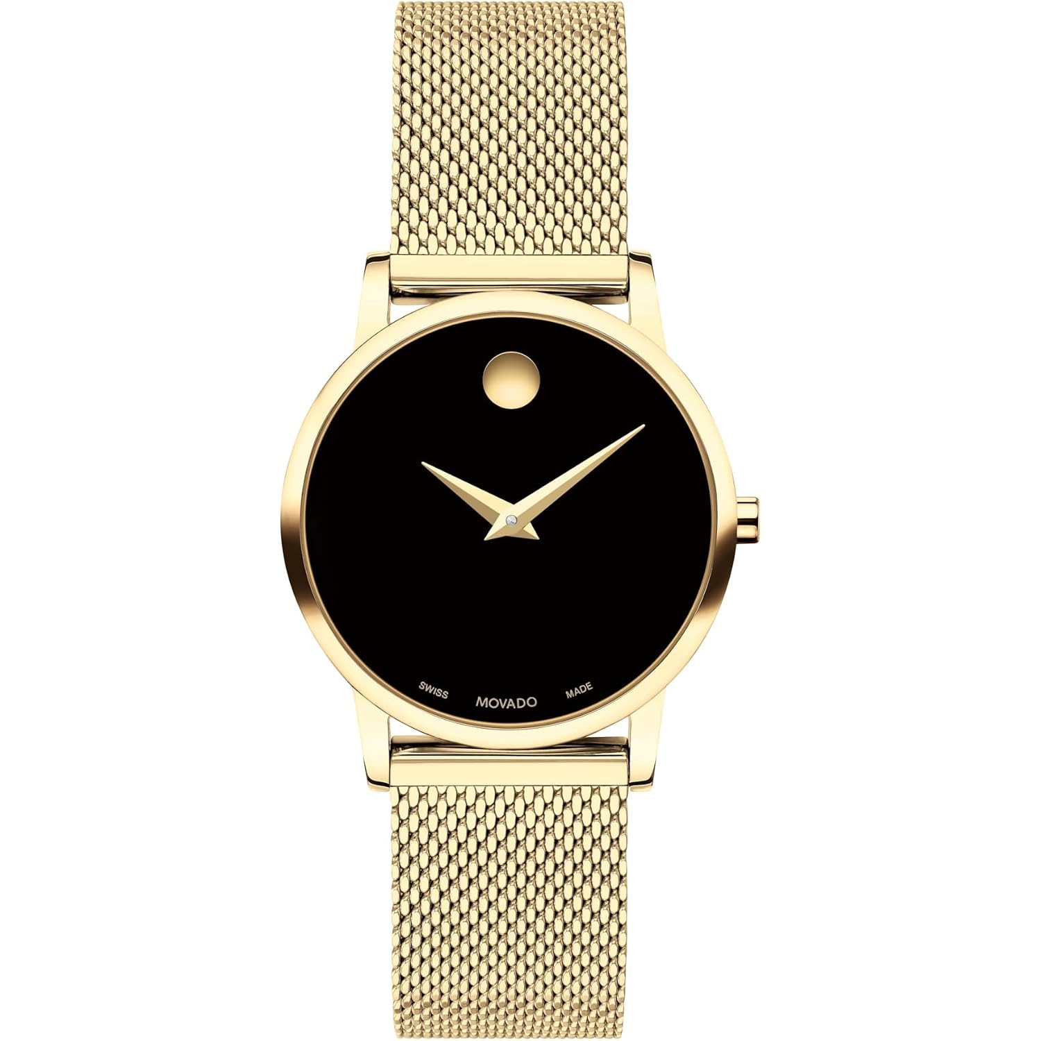 Movado Museum Classic Women'S Watch - Swiss Quartz Movement, Stainless Steel Mesh Bracelet - 3 Atm Water Resistance - Luxury Fashion Timepiece For Her - 28Mm