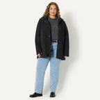 Amazon Essentials Women's Relaxed-Fit Lightweight Waterproof Long Hooded Rain Jacket