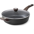 SENSARTE Nonstick Frying Pan Skillet with Lid, 12 Inch Large Deep Frying Pan, 5 Qt Non Stick Saute Pan with Cover, Induction Pan, Healthy Non Toxic Cooking Pan with Helper Handle, PFOA PFOS Free