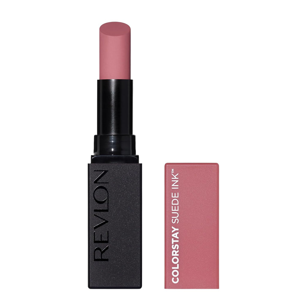 Revlon Lipstick, Colorstay Suede Ink, Built-In Primer, Infused With Vitamin E, Waterproof, Smudge-Proof, Matte Color, 008 That Girl, 0.09 Oz
