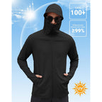 Coofandy Mens Upf 50+ Sun Protection Hoodie Zip Up Lightweight Uv Jacket Long Sleeve Sun Shirt Running Fishing Hiking Outdoor