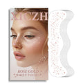 Face Glitter, Temporary Face Tattoos, Face Body Glitter Makeup Patches For Women Girls, Country Concerts Singer Festival Rave Accessories (Rose Gold - 8 Pcs)