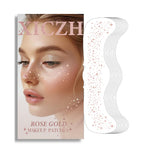 Face Glitter, Temporary Face Tattoos, Face Body Glitter Makeup Patches For Women Girls, Country Concerts Singer Festival Rave Accessories (Rose Gold - 8 Pcs)