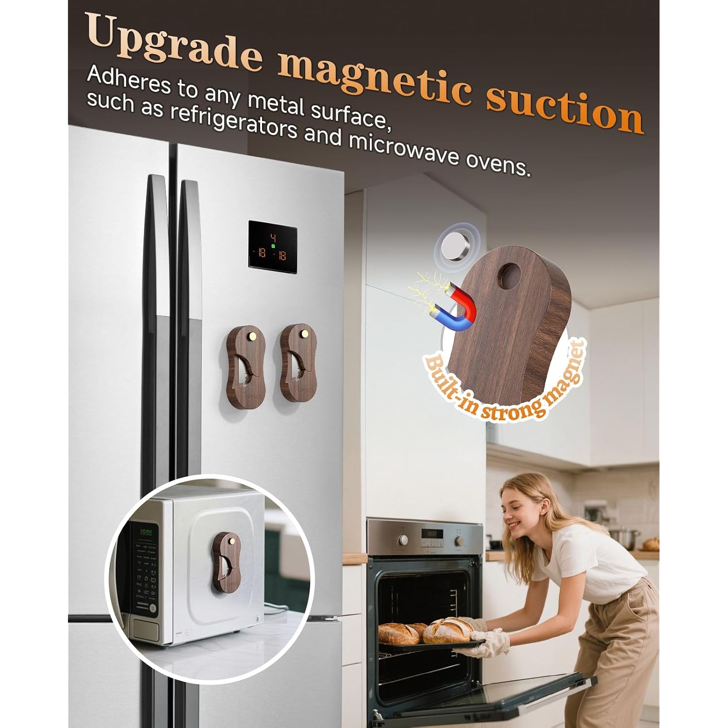 Bread Lame, Scoring Tool For Sourdough With 5 Retractable Razor Blades, Professional Dough Scorer With Magnetic Safety Design, Bread Slashing Tool, Sourdough Knife Supplies For Baking (Walnut)