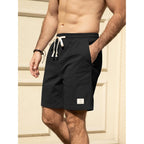 Hardaddy Mens Corduroy Shorts Elastic Waist Drawstring Casual Summer Beach Lounge Short