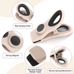 Chip Clips, Magnetic Bag Clips With Air Tight Seal For Food Storage, 12 Pieces, Neutral Color