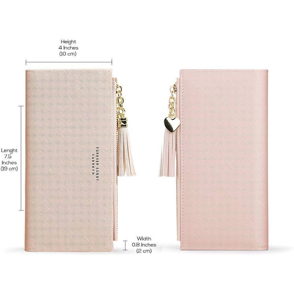 Valentoria Womens Wallet Cute Elegant Long Slim Card Holder Case Minimalist Coin Purse Thin Tassels Zip Clutch Wallets for Girls Ladies | Cute, Elegant, Long, Slim, Case, Minimalist
