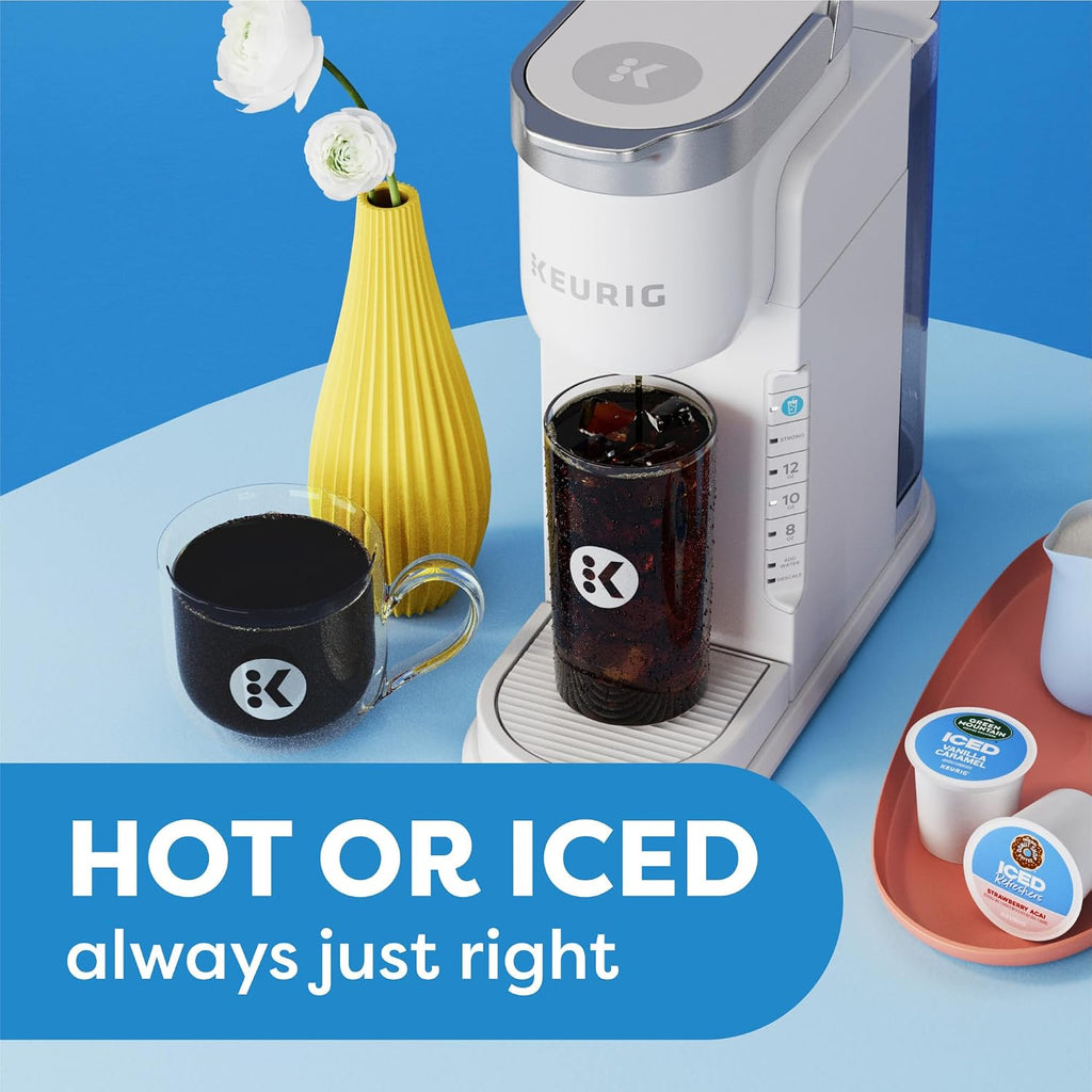 Keurig K-Iced Coffee Maker, Single Serve K-Cup Pod Iced Coffee Maker, With Hot And Cold Coffee Capabilities, Brews Any K-Cup Pod, Gray | Brews Hot And Iced With Brew Over Ice, Strong Brew, 8/10/12 Oz, 42-Oz Reservoir, Drip Tray Fits 7In Tumblers