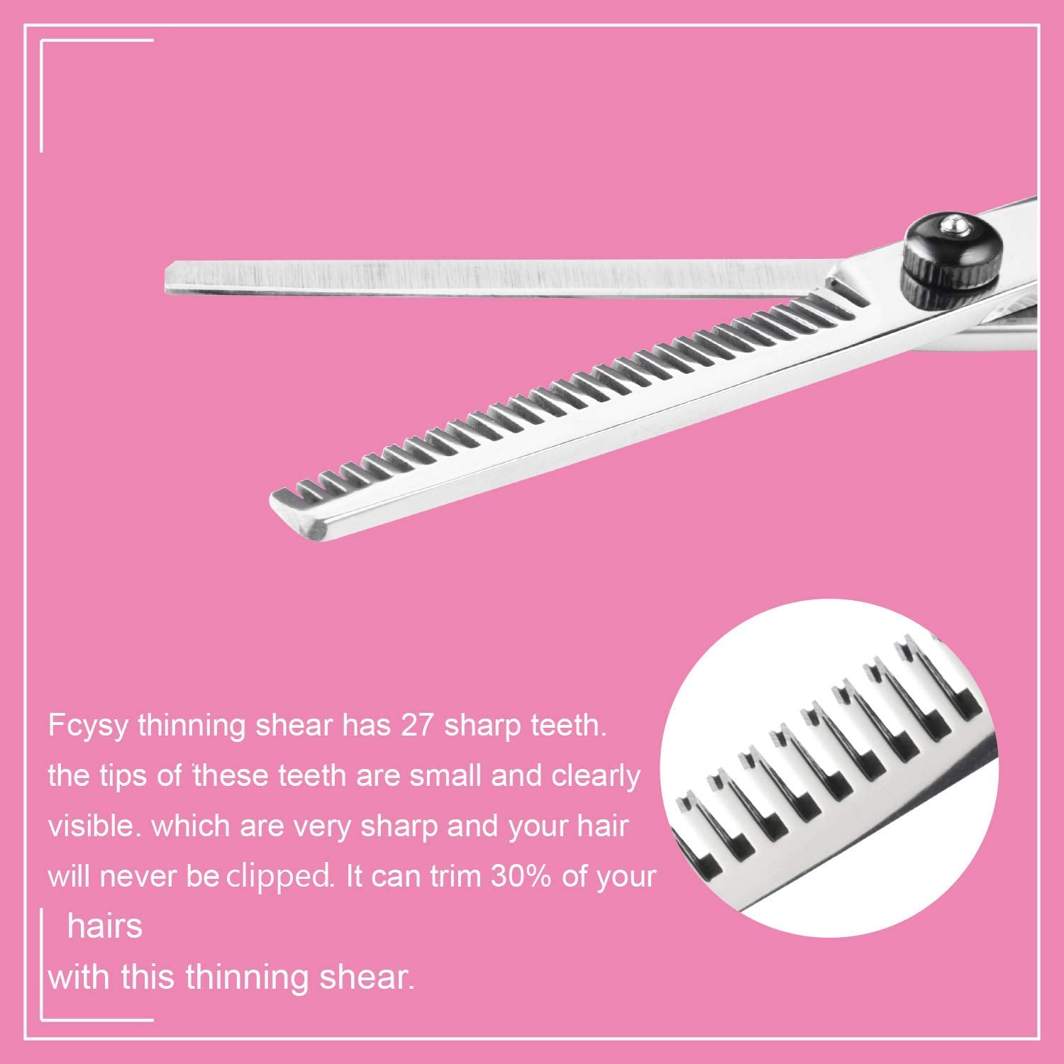 Hair Cutting Scissors Thinning Shears- Fcysy Professional Barber Sharp Hair Scissors Hairdressing Shears Kit With Haircut Accessories In Leather Case For Cutting Styling Hair For Women Men Pet- 7 Pcs
