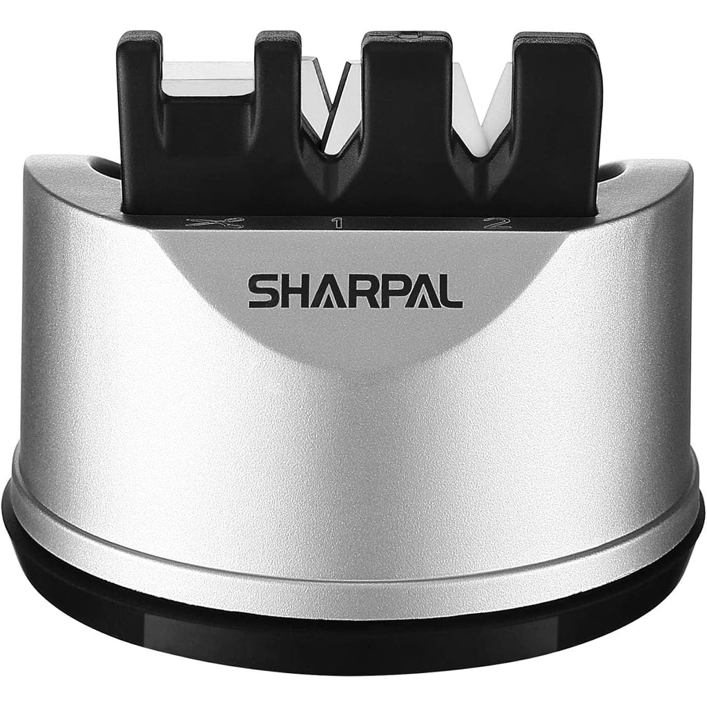 Sharpal 191H Knife Scissors Sharpener | Repairs, Restores & Sharpens, Straight, Serrated & Kitchen Knives, Versatile Sharpening Tool For Blades, Gifts For Home Cooks