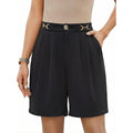 Shorts for Women Dressy Casual Summer Bermuda High Waisted Trendy Work Shorts with Pockets