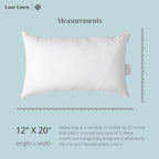 LANE LINEN 12x20 Pillow Insert - Pack of 2 White Decorative Pillows for Sofa Bed, Fluffy Pillow Inserts for Cushion Covers, Bed, Couch Pillows for Living Room