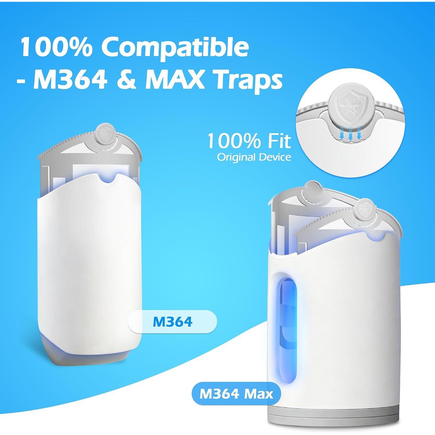 16 Pack Refill Cartridge Compatible With Flying Insect Trap,Replacement 100% Fit