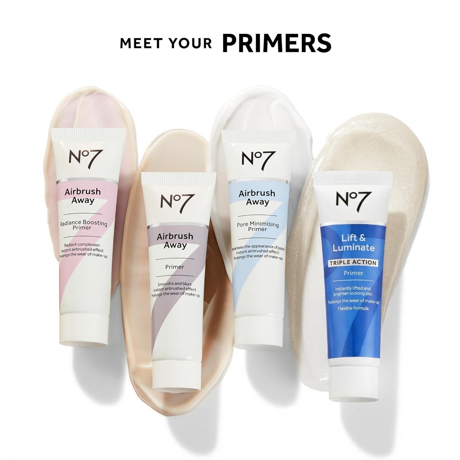 No7 Lift & Luminate Primer - Hydrating Primer with Niacimamide - Creates Smooth Base for Makeup Application & Illuminates Skin Glow (30ml)