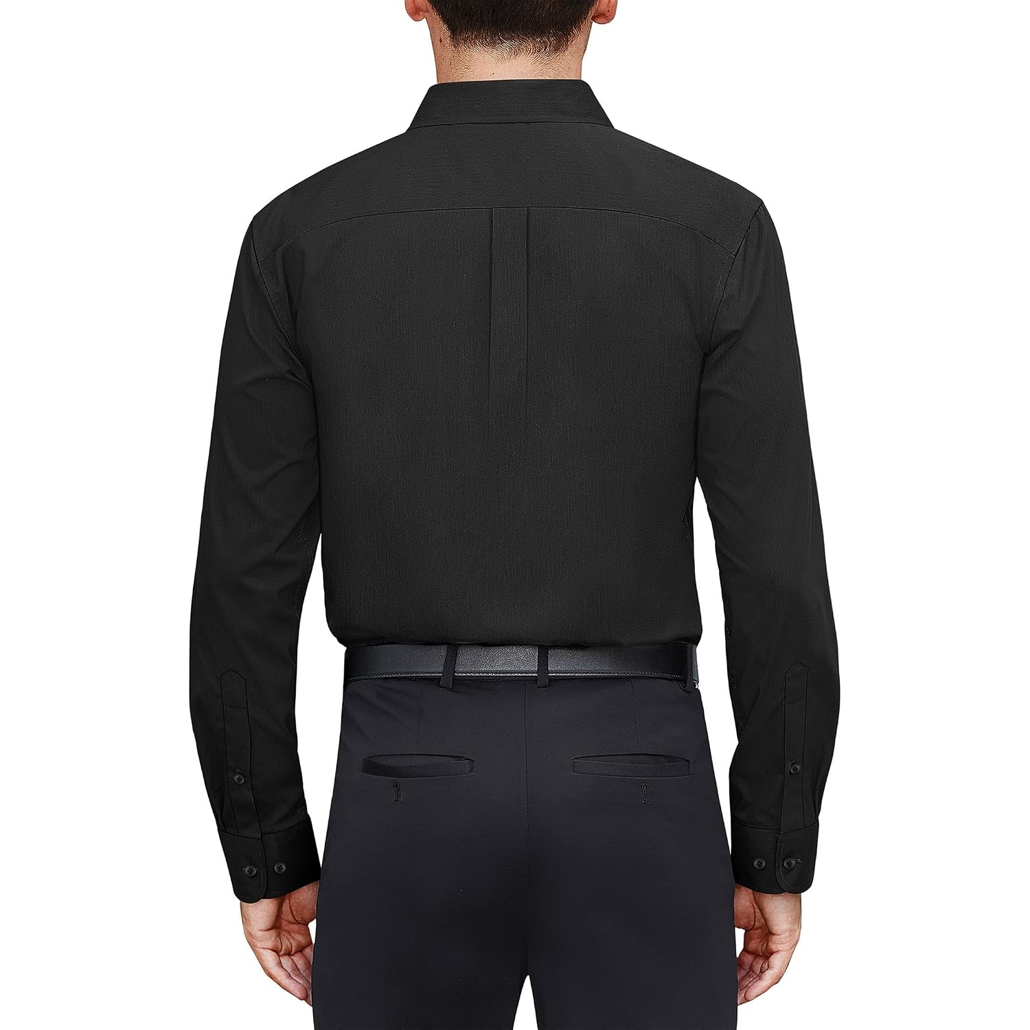 J.Ver Men'S Dress Shirts Stretch Stain Shield Long Sleeve Solid Formal Shirt Business Casual Button Down Shirts
